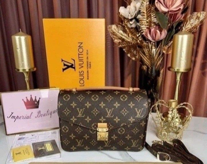 Geanta damă LV Pochette Metis, curea detasabila umăr +portofel, saculet, etichetă