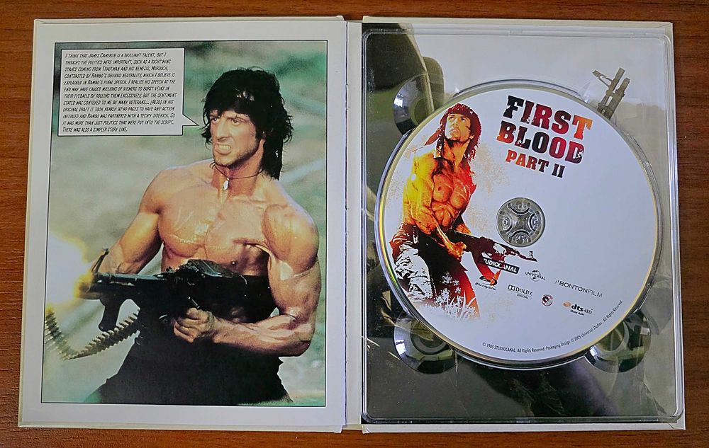 Vand blu-ray Rambo 2 digibook cu subtitrare in romana si dublaj in maghiara, RARITATE
