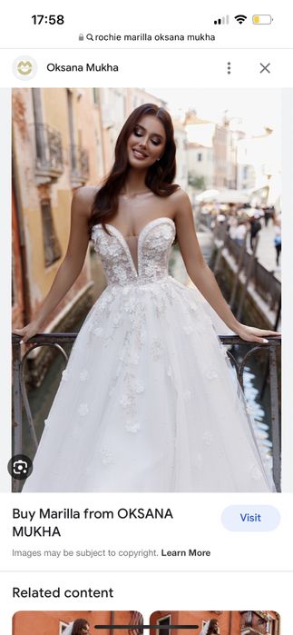Vând rochie de mireasa Oksana Mukha!