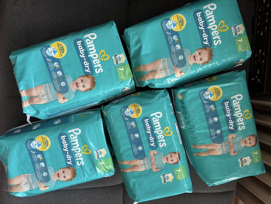 Pampers 5 pachete sigilate marime 7