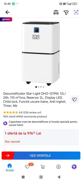 Dezumidificator Star Light
