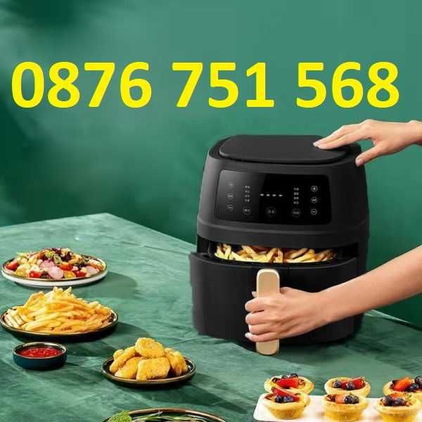 *Нов Еър фрайър Silver Crest S18 8 и 6 литра Air Fryer 2400W фритюрник