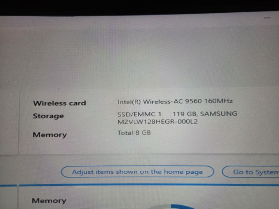 I5 10210u 8GB DDR4 SSD 120