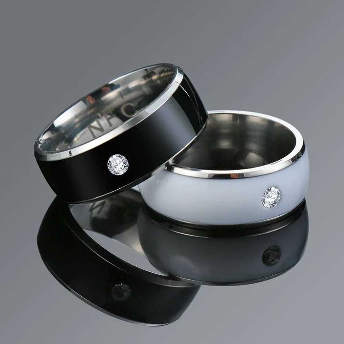 Inel din titan cu NFC