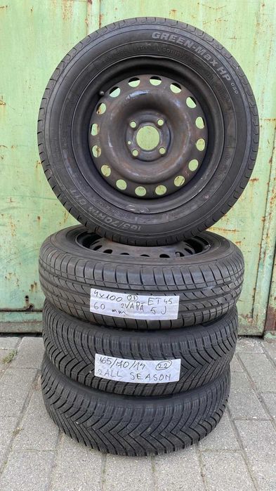 jante table  reno 4x100 anv 2 buc vara si 2 buc all season  165 70 14