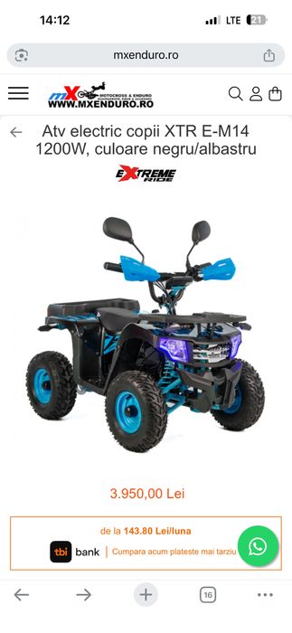 Atv electric, copii
