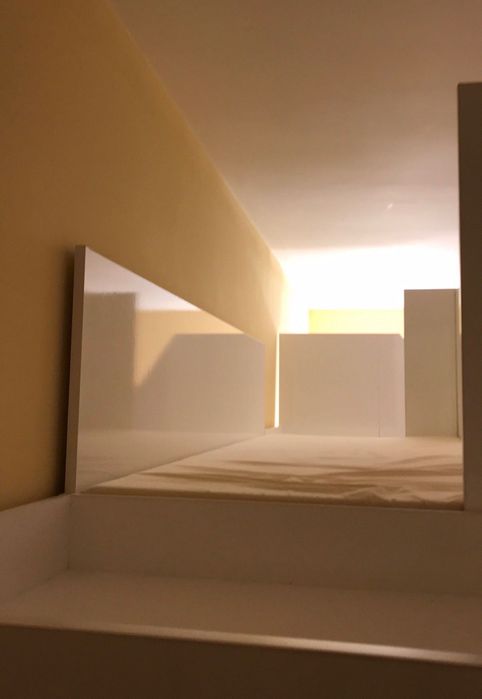 Двойно Детско легло с матраци, пързалка, шкафове и рафтчета