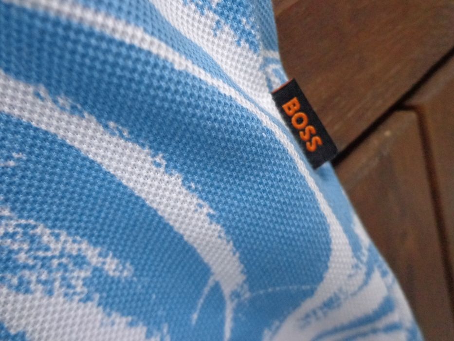 Мъжка поло тениска BOSS Allover Ocean Polo T-shirt размери L, XL