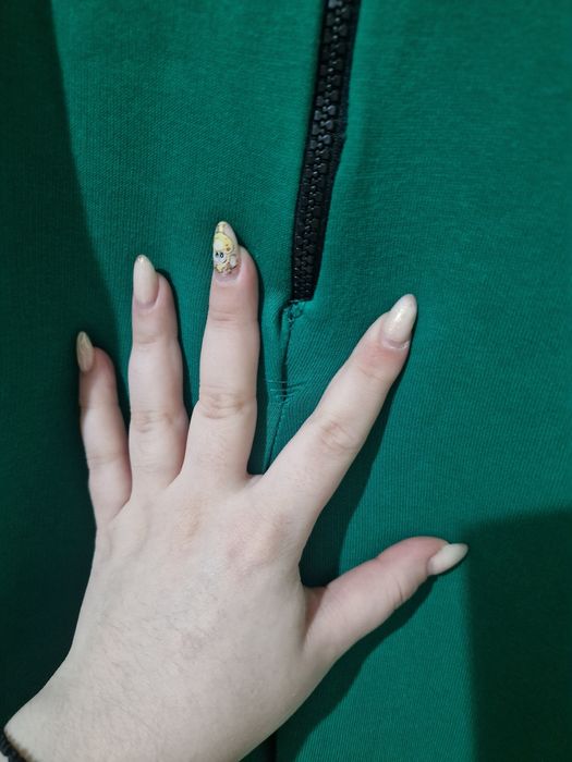 Тъмно зелен дебел зимен  гащиризон