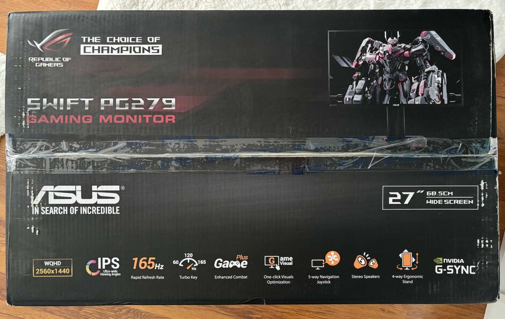 Монитор ASUS ROG SWIFT PG279Q - 27 инча