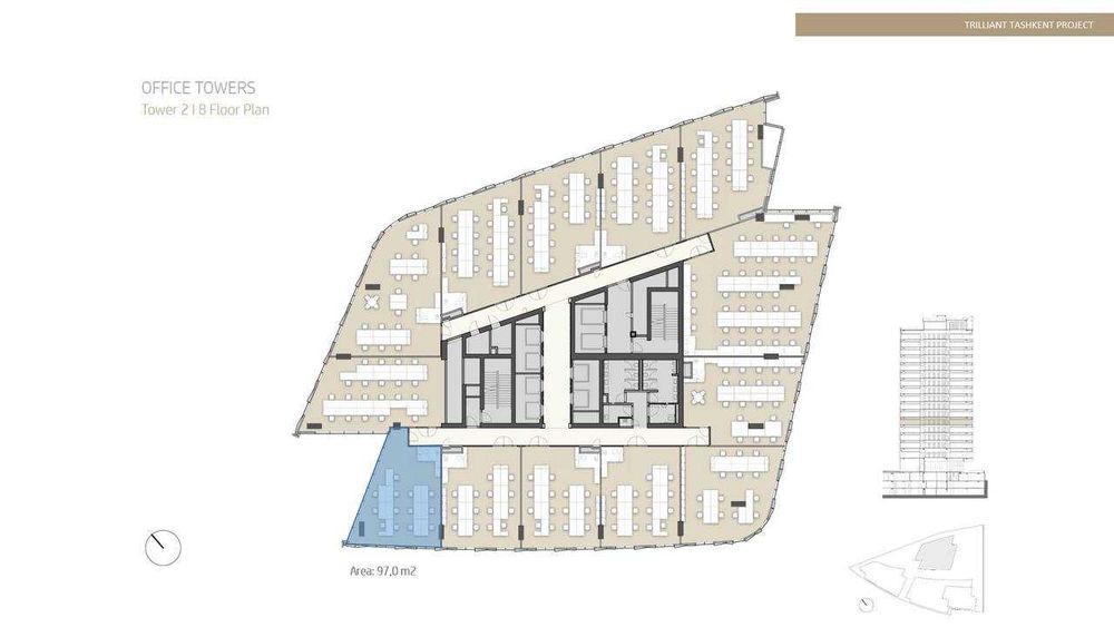 Аренда офиса 98 кв в бизнес центре TRILLIANT Tower 2