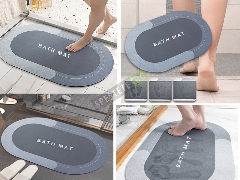 Неплъзгаща постелка за баня Digital One , Абсорбиращо килимче