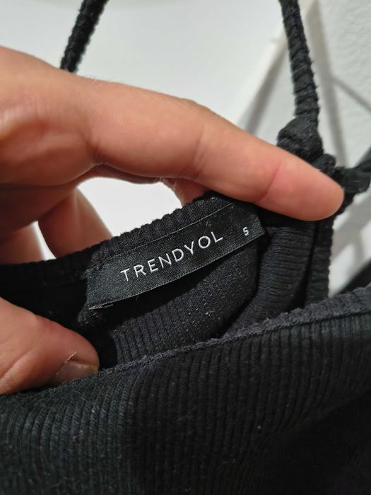 Черен потник без гръб Trendyol