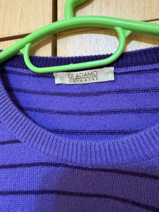 Мъжки пуловер 100% кашмир.Di ADAMO .размер М. цвят лилав