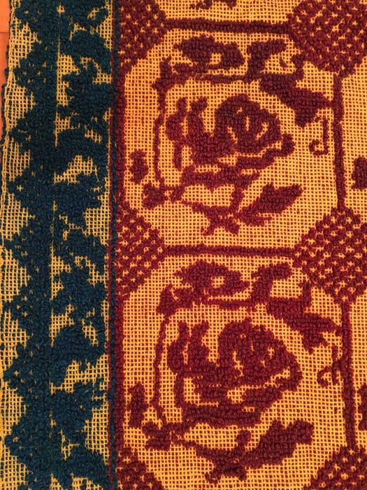 Cuvertura traditionala veche, 100% din lână, țesuta manual la război