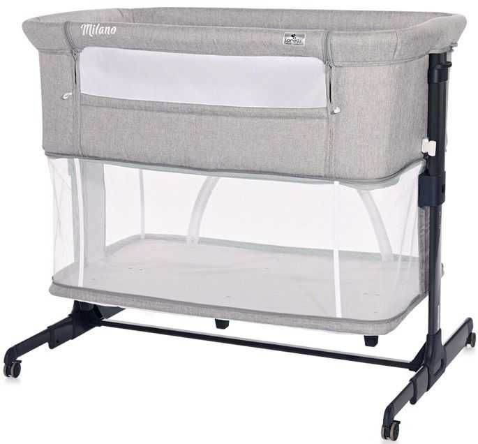 Детска кошара Next to me Lorelli 2 в 1 - Milano, Сива