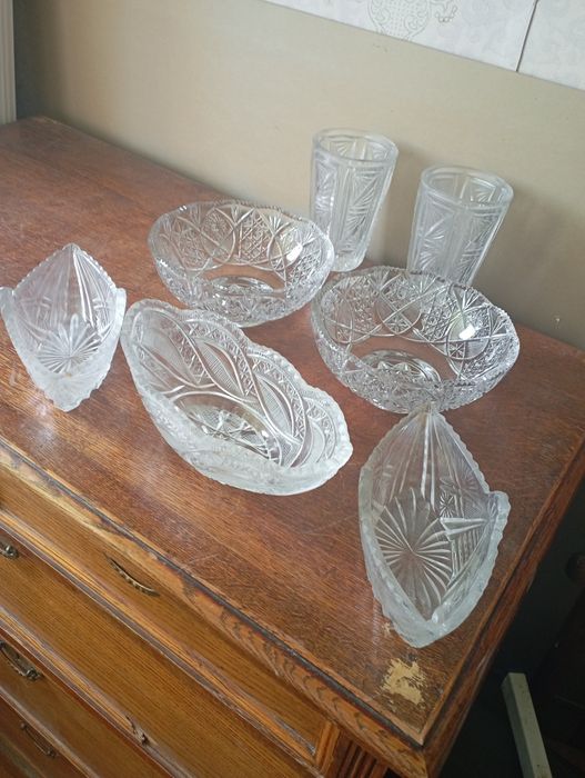 советский хрусталь вазы и салатницы