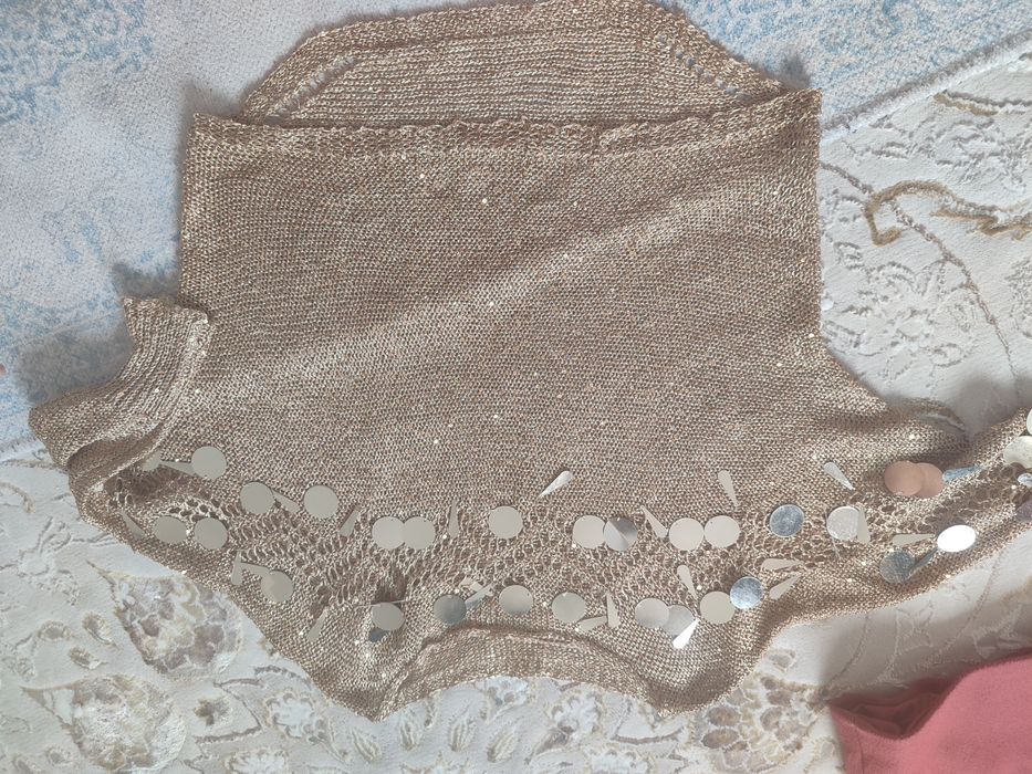 Кофта вечерняя золотистая