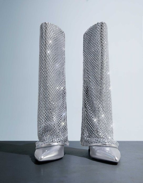 Ботуш сребро в камъни