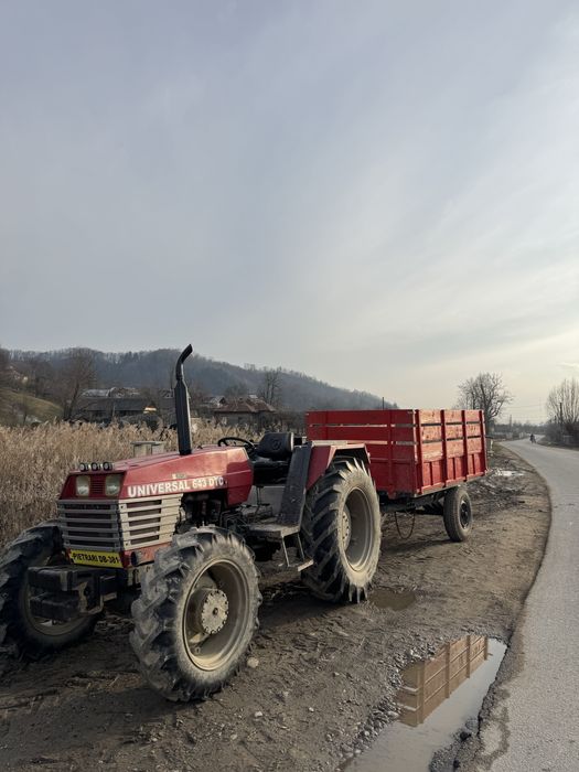 Tractor universal 643 + remorca agricola 3,5 t.