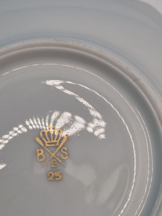 Set ceașcă și farfuriuță porțelan Bavaria vintage, decor aurit