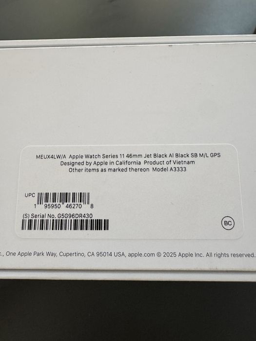 Apple Watch 11 series 46 mm Black
