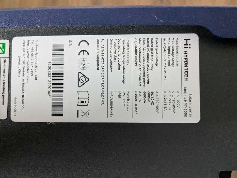 Invertor trifazat Hypontech HPT 6000 6kw