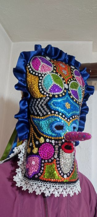 Кукерска маска, гугла капашон,, ръчна изработка, уникат, Сурва, Кукерл