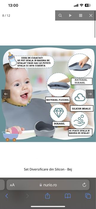 Set Nurio diversificare cu ventuza