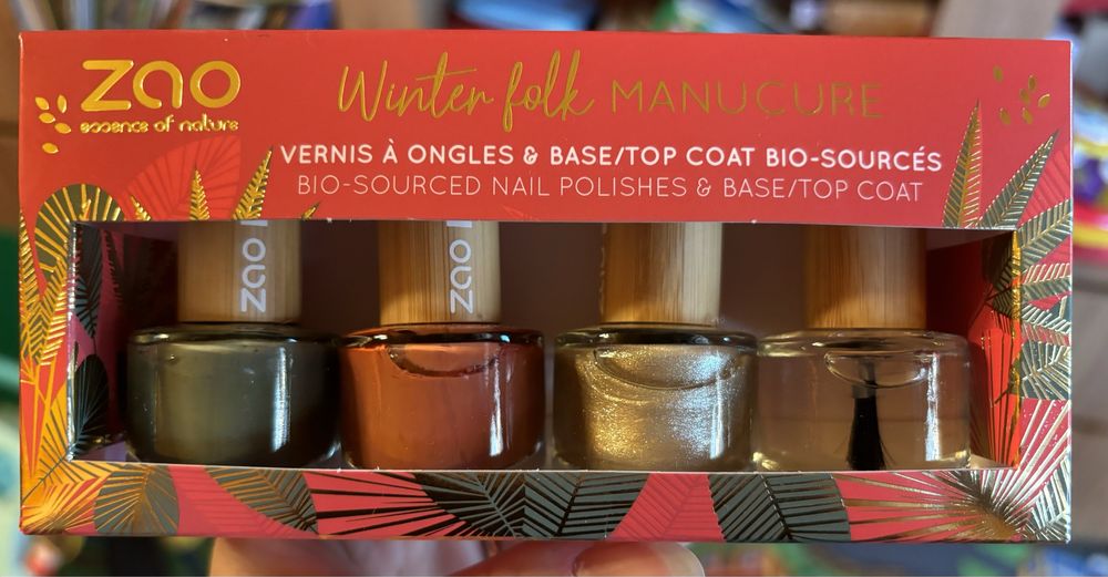 Сет натурални лакове за нокти Zao organic