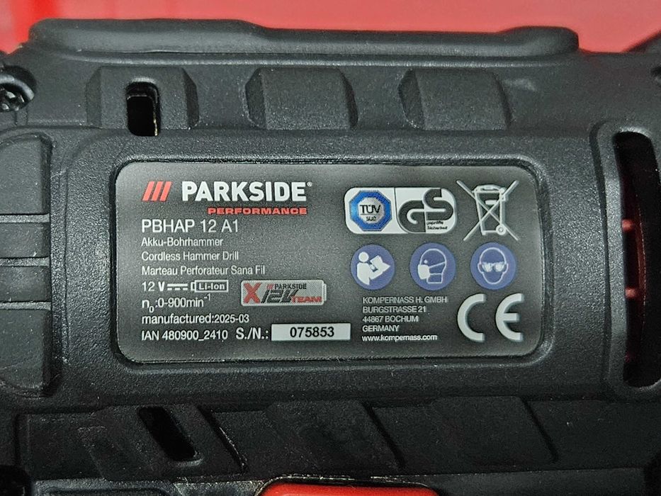 Rotopercutor cu acumulator fără perii PARKSIDE Performance PBHAP 12 A1, cu baterii si încărcător