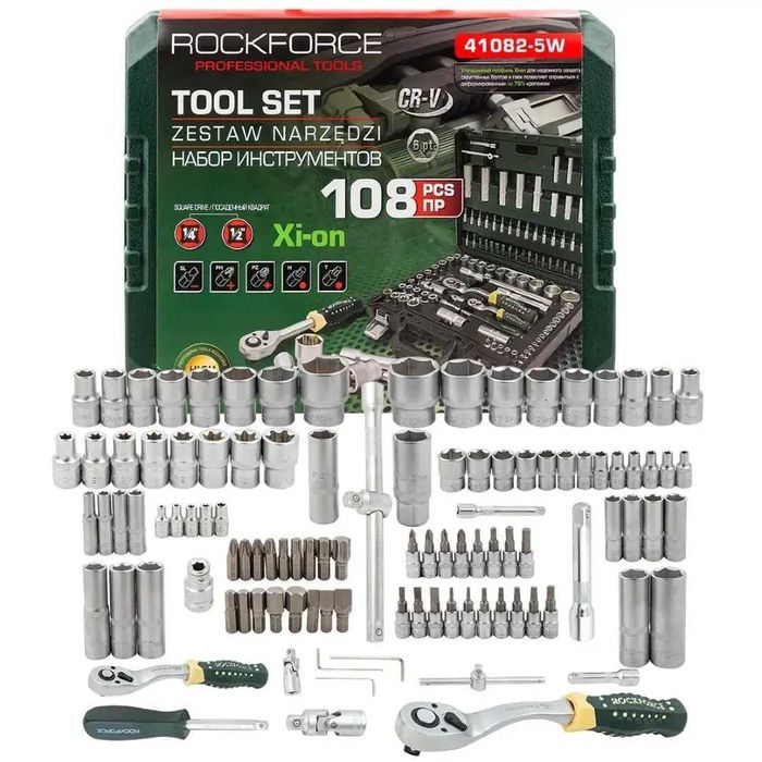 Гедоре 108 части ROCKFORCE XI-ON – със специални вложки