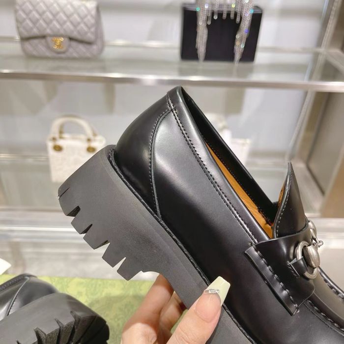 Reducere!! Gucci Monolith leather loafers / top quality -37