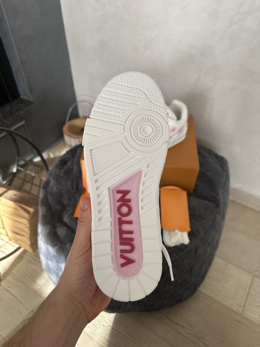 Louis Vuitton LV Trainers Takashi Murakami White Flowers / Alb Roz