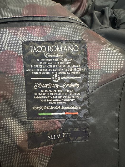Costum barbatesc PACO ROMANO Slim FIT, 46, bluemarin + BONUS camasa