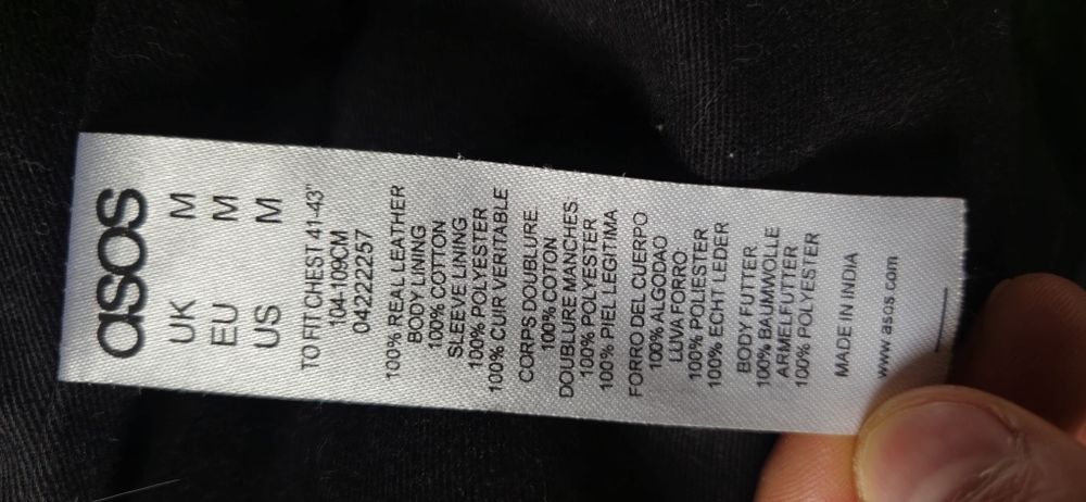 Jacheta piele naturala Asos M ca noua