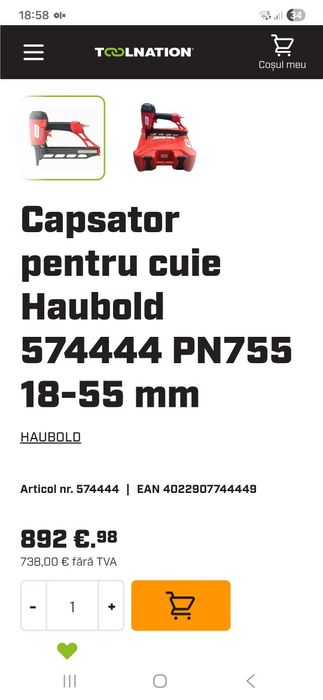 Pistol cuie,  Pistol capse Haubold PN755