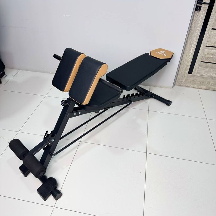 Лежак для пресса + гиперэкстензия Скамя для гантели и спины 3в1 ax 042