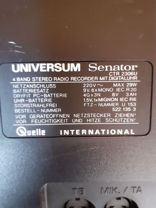 UNIVERSUM  Senator CTR 2306U
