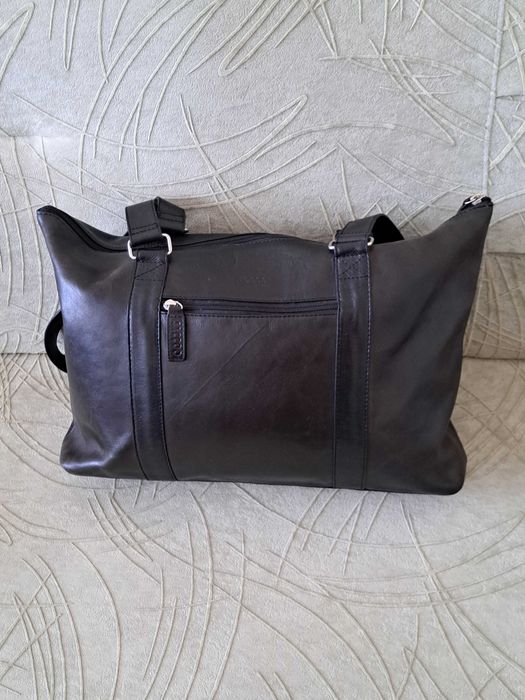 Естествена кожа-голяма дамска чанта