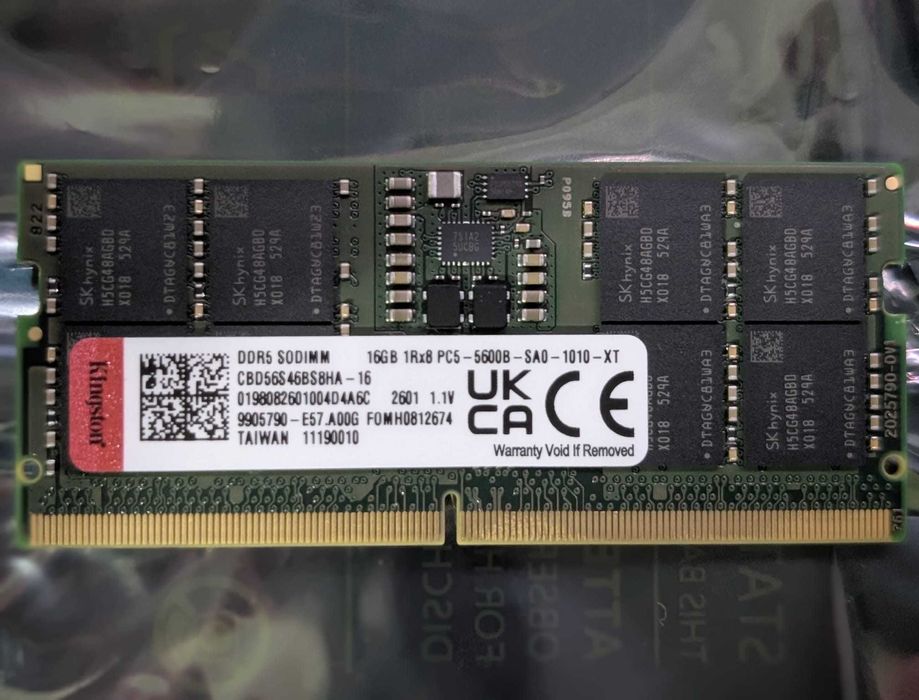 SODIMM 16GB 5600MHZ Kingston KVR56S46BS8‑16 Steam Machine