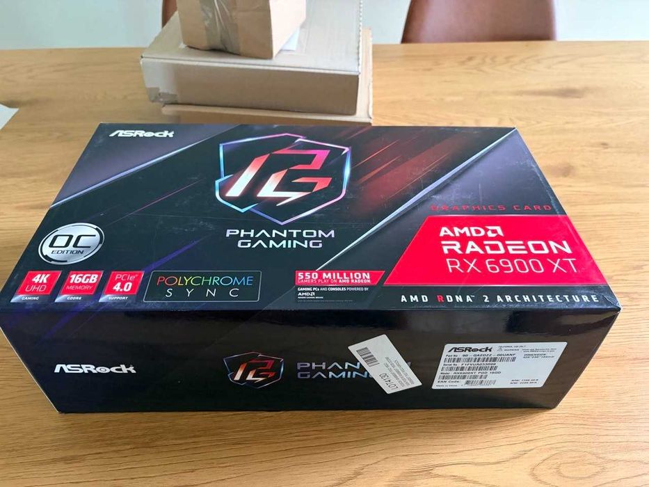 Placa video NOUA! VGA PCIE16 RX6900XT 16GB GDDR6 RX6900XT PGD 16GO ASROCK, Compatibil VR