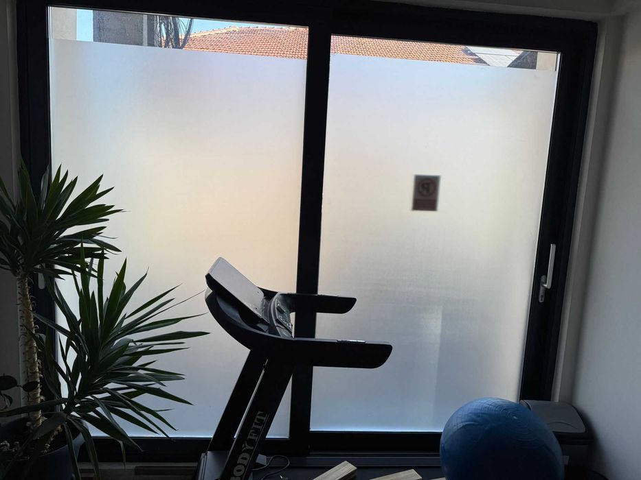 Usa culisanta termopan din aluminiu cu doua deschideri , geam tripan, 2.45m x 2.95m