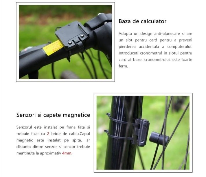 Kilometraj bike computer vitezometru bicicleta impermeabil 14 functii