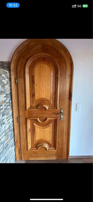 Ușă interior 100% lemn masiv plin – Germania • Cu broască + mânere