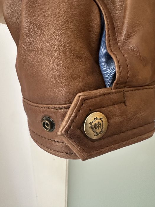 Geaca de piele Massimo Dutti, marimea L, culoare maro