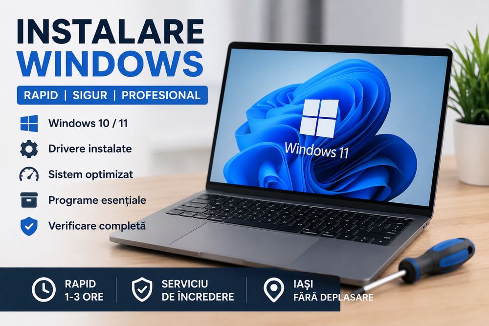 nstalare Windows 10 / 11 – Rapid, Corect și Fără Bătăi de Cap | Iași