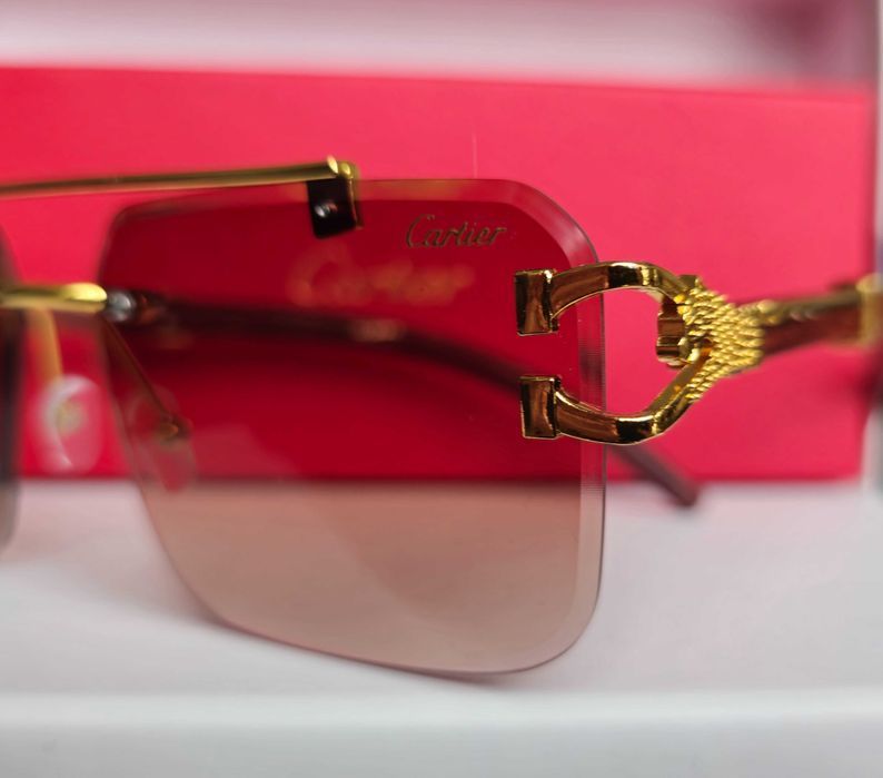 Ochelari de soare Cartier leopard, maro