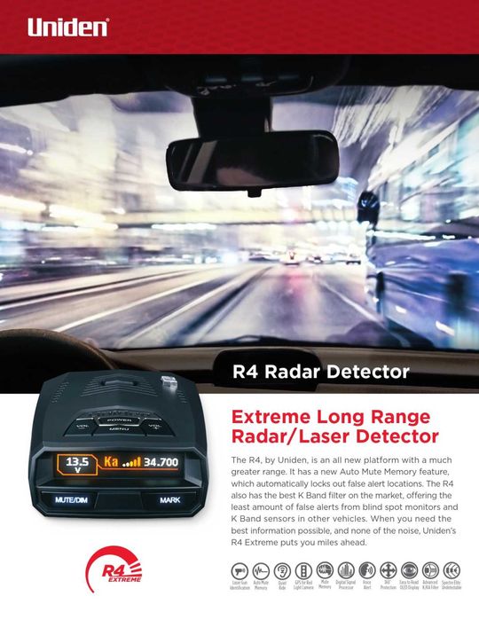 Detector radar Uniden R4 nou la cutie