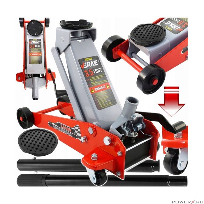 Cric hidraulic cu roti tip crocodil 3.5 Tone 138mm -520mm, Verke